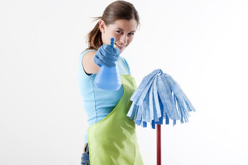 Cleaner preparing a Hounslow property for a scheduled visit