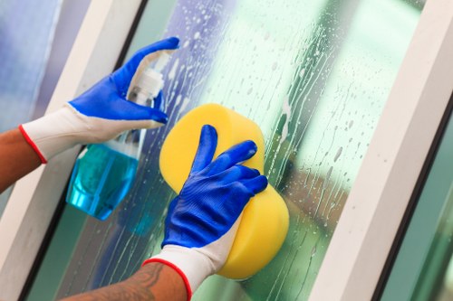 Commercial cleaning team maintaining an office workspace in Hounslow