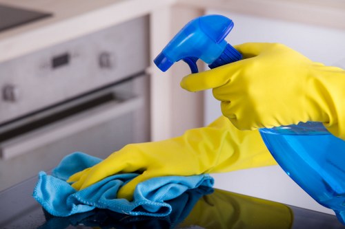 Airbnb cleaner preparing a guest-ready property in Hounslow