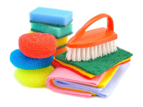 Local cleaning team working in a Hounslow apartment building