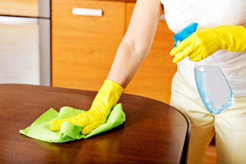 Local cleaners preparing a Hounslow apartment for new occupants